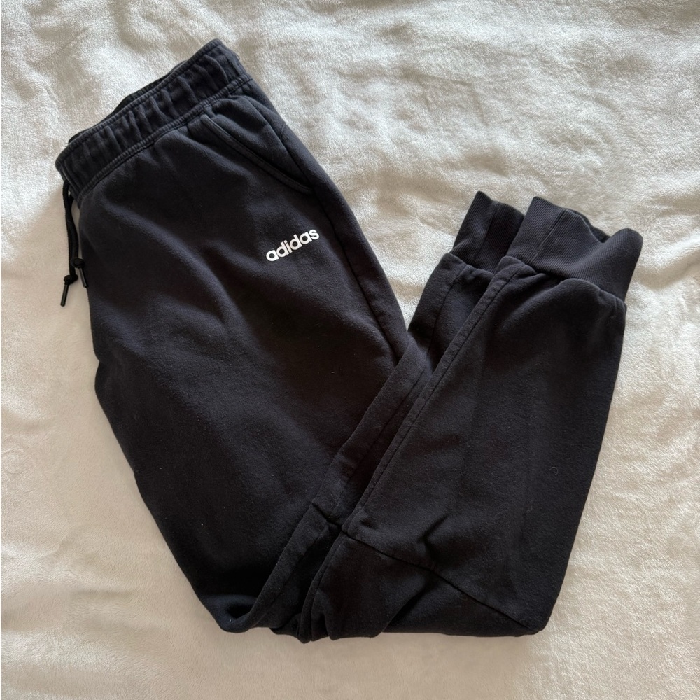 adidas Black Men's Fleece Jogger Sweatpants